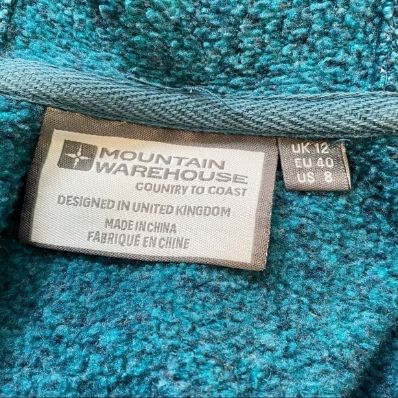 MOUNTAIN Warehouse Blue Zip Up Fleece Jacket 8 - Picture 4 of 6
